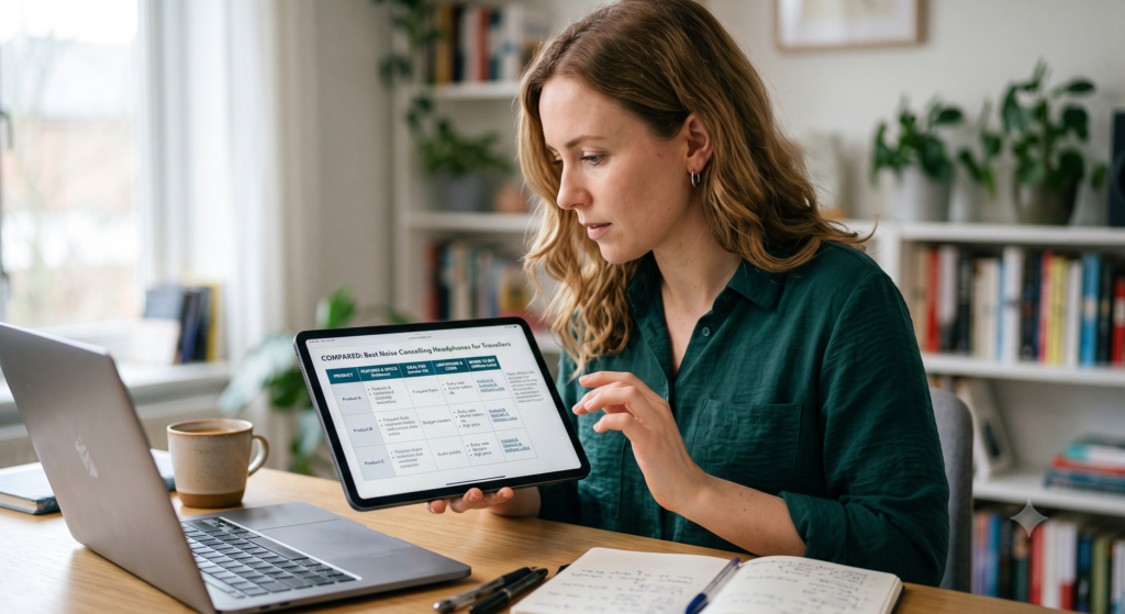 Affiliate publisher reviewing a balanced comparison table with evidence, reader-fit criteria, product limitations, and disclosed affiliate links