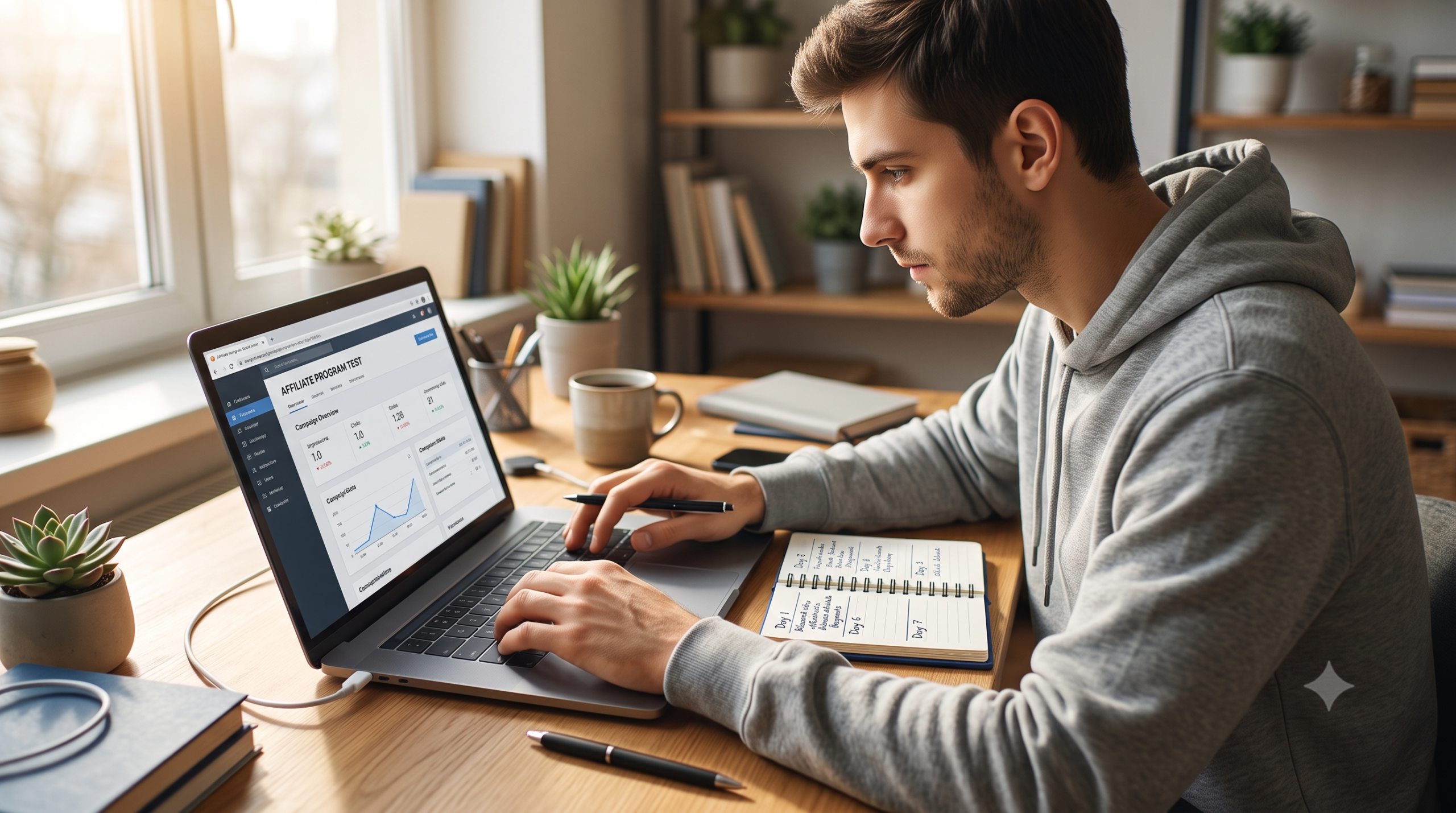 Beginner testing an affiliate marketing business idea before spending money on tools or training